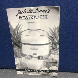 Jack Lalanne's Power Juicer CL-003AP REPLACEMENT PART ONLY MANUAL
